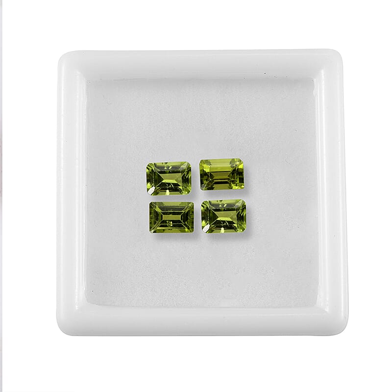Peridot Set of 4 (Oct 7x5mm) 3.23 ctw Loose Gemstone