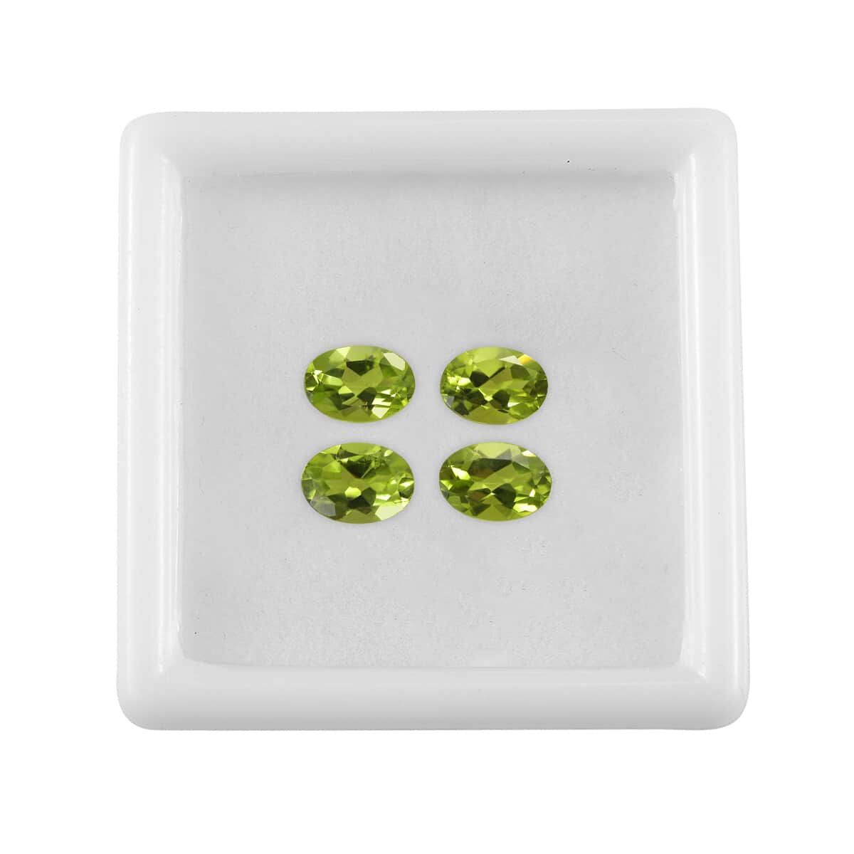 Premium Peridot Set of 4 (Ovl 7x5mm) 3.23 ctw Loose Gemstone image number 3