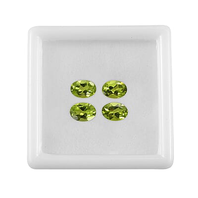 Premium Peridot Set of 4 (Ovl 7x5mm) 3.23 ctw Loose Gemstone