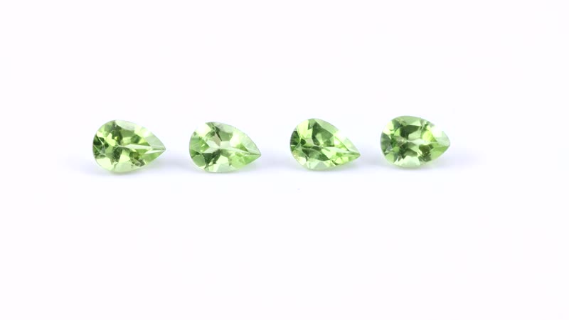 Peridot Set of 4 (Pear 7x5mm) 2.84 ctw Loose Gemstone