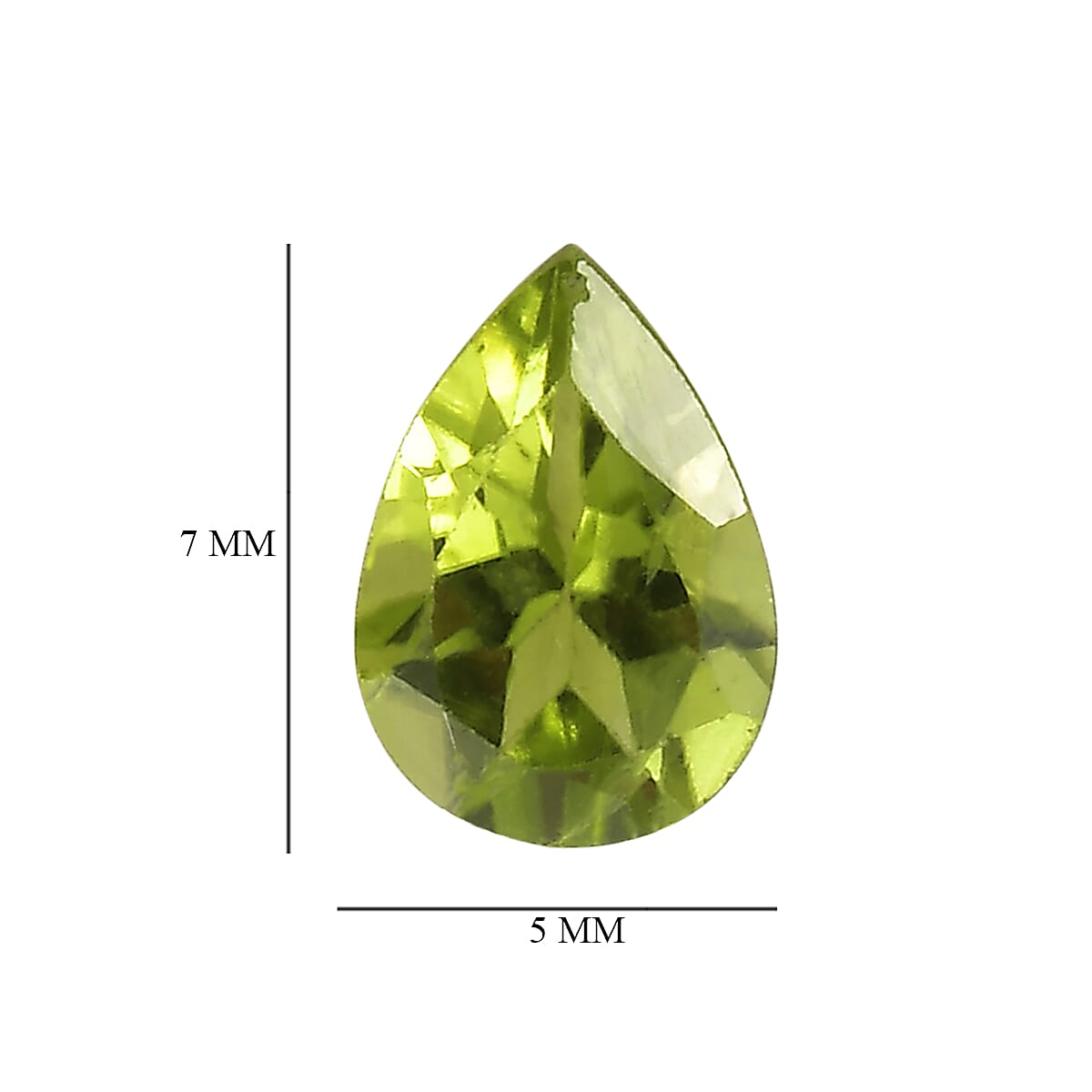 Peridot Set of 4 (Pear 7x5mm) 2.84 ctw Loose Gemstone image number 4
