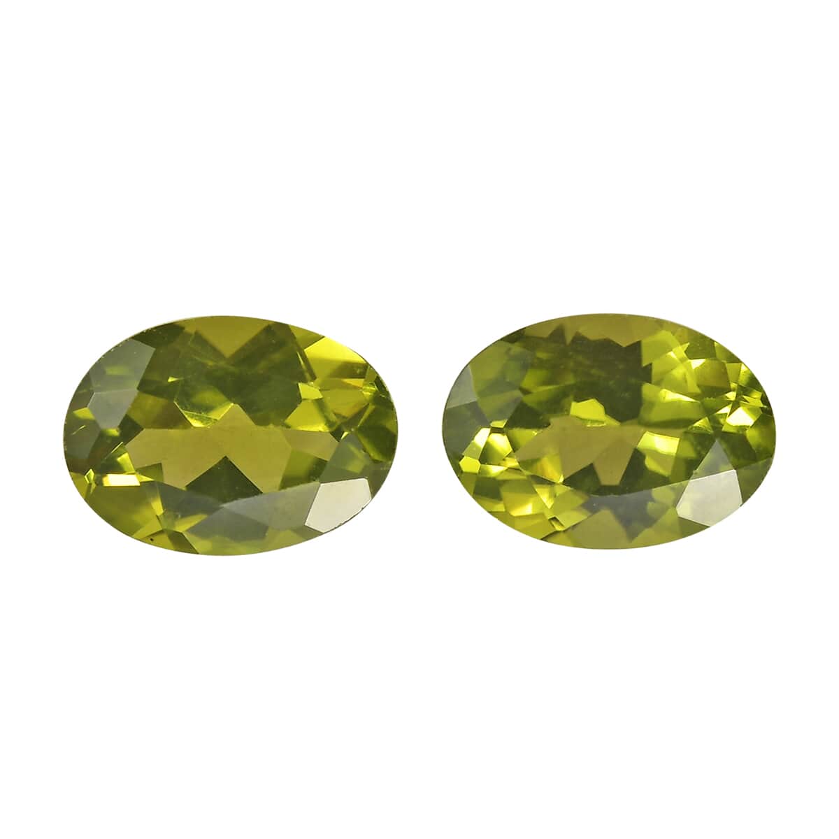 Arizona Peridot Set of 2 (Ovl 7x5mm) 1.62 ctw Loose Gemstone image number 0