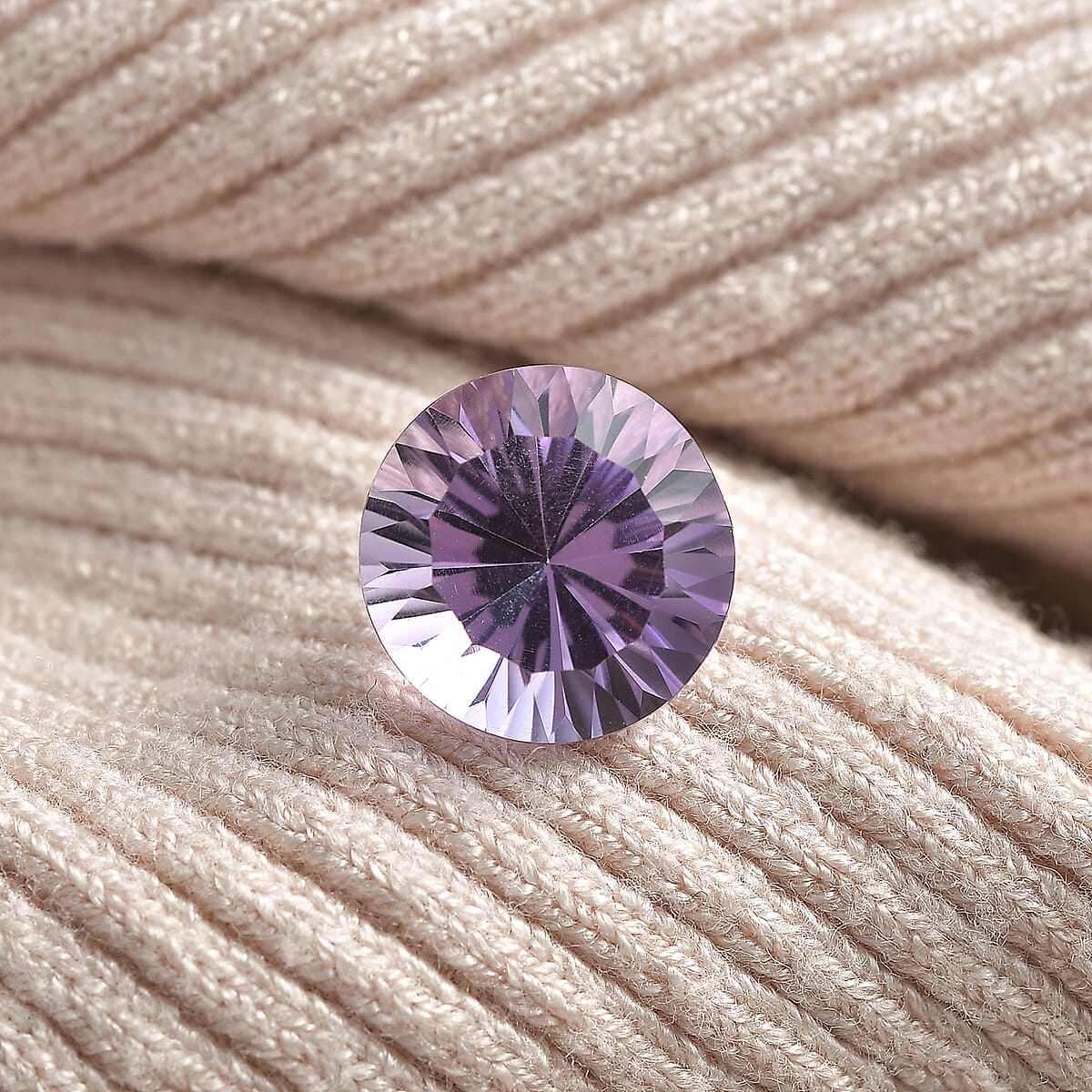 Rose De France Amethyst (Rnd 12mm) 5.20 ctw Loose Gemstone image number 1
