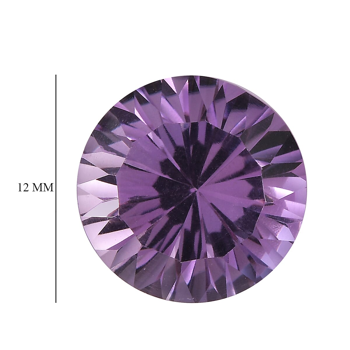 Rose De France Amethyst (Rnd 12mm) 5.20 ctw Loose Gemstone image number 4