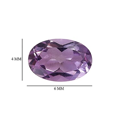 Rose De France Amethyst Set of 4 (Ovl 6x4mm) 1.54 ctw Loose Gemstone