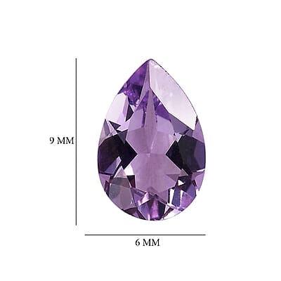 Rose De France Amethyst Set of 3 (Pear 9x6mm) 3.13 ctw Loose Gemstone