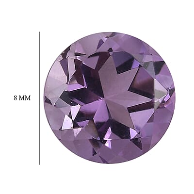 Rose De France Amethyst Set of 2 (Rnd 8mm) 3.68 ctw Loose Gemstone