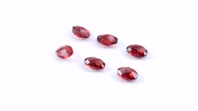 Mozambique Garnet Set of 6 (Ovl 6x4mm) 3.53 ctw Loose Gemstone