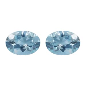 Sky Blue Topaz Set of 2 (Ovl 7x5mm) 1.90 ctw Loose Gemstone