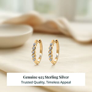 Luxuriant Lab Grown Diamond VS 0.30 ctw Earrings in 18K Vermeil Yellow Gold Over Sterling Silver (Del. In 8-10 Days)