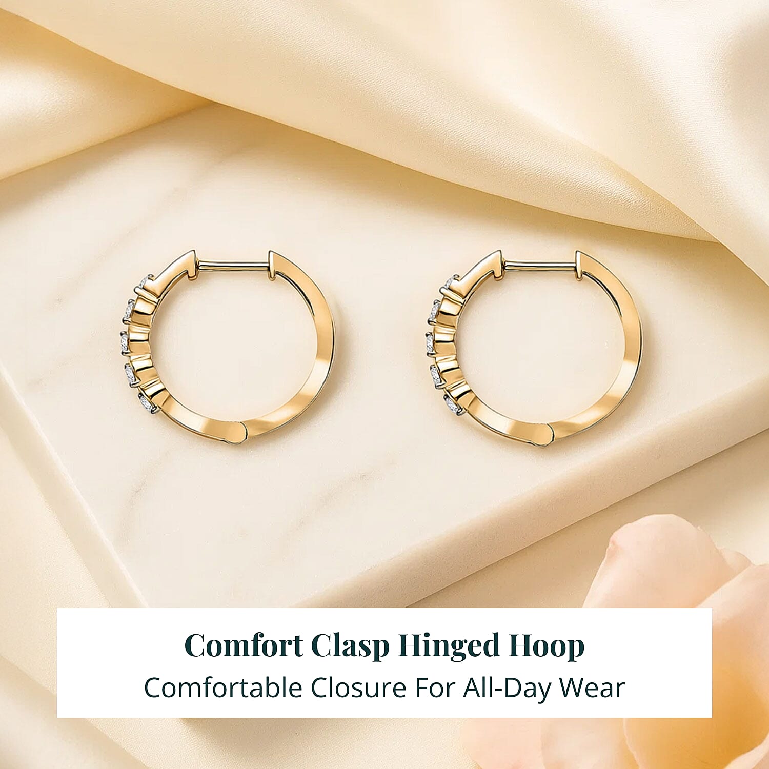Luxuriant Lab Grown Diamond VS 0.30 ctw Earrings in 18K Vermeil Yellow Gold Over Sterling Silver