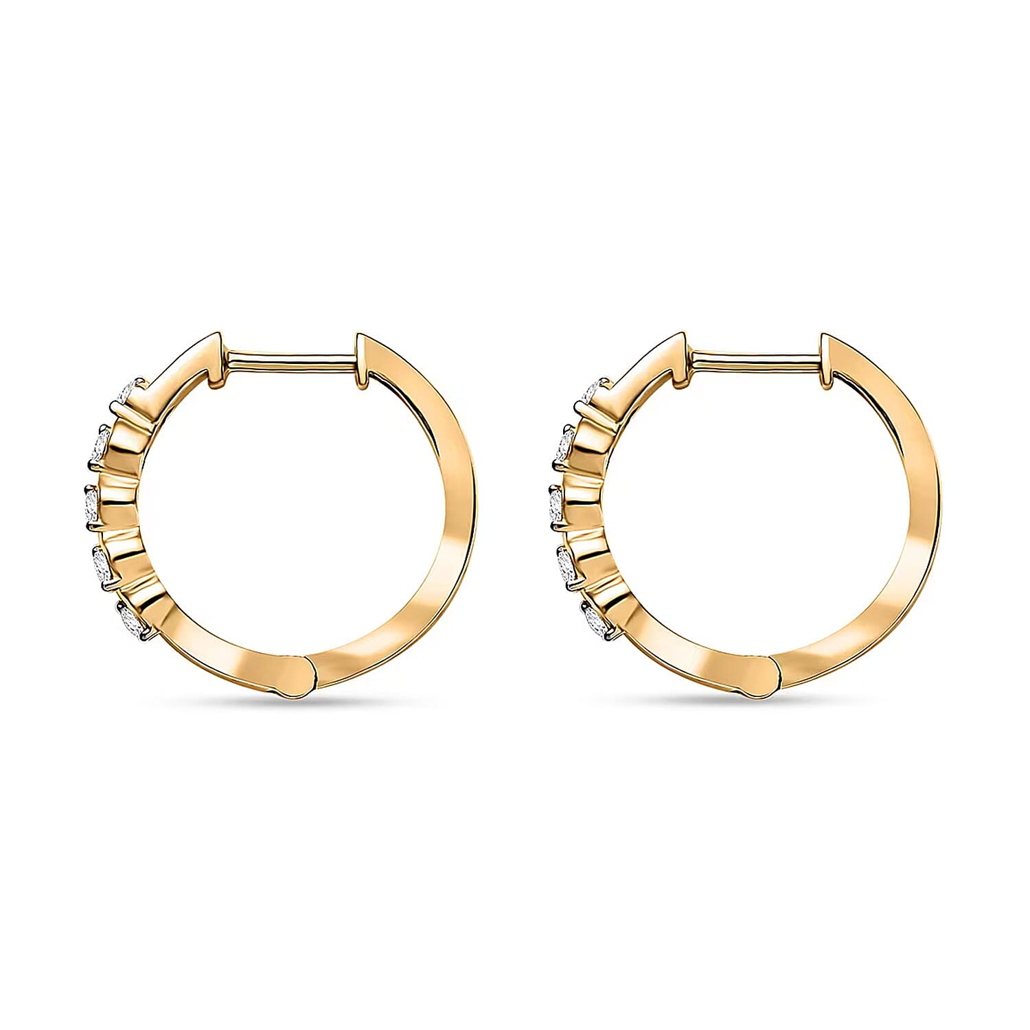 Luxuriant Lab Grown Diamond VS 0.30 ctw Earrings in 18K Vermeil Yellow Gold Over Sterling Silver