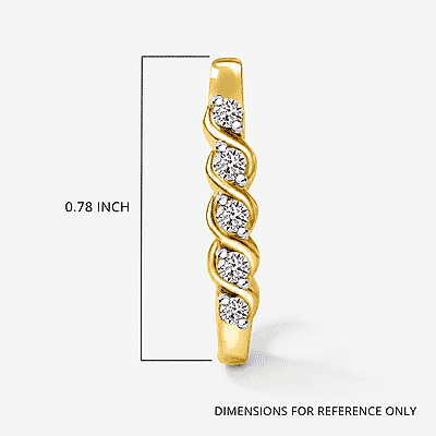 Luxuriant Lab Grown Diamond VS 0.30 ctw Earrings in 18K Vermeil Yellow Gold Over Sterling Silver