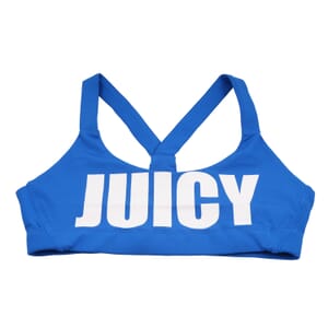Juicy Couture Blue and Pink Big Logo Sports Bra - XS