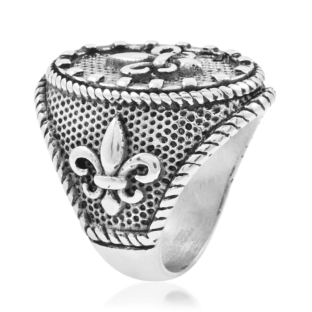 Stainless Steel Decorative Ring (Size 10.0) image number 3