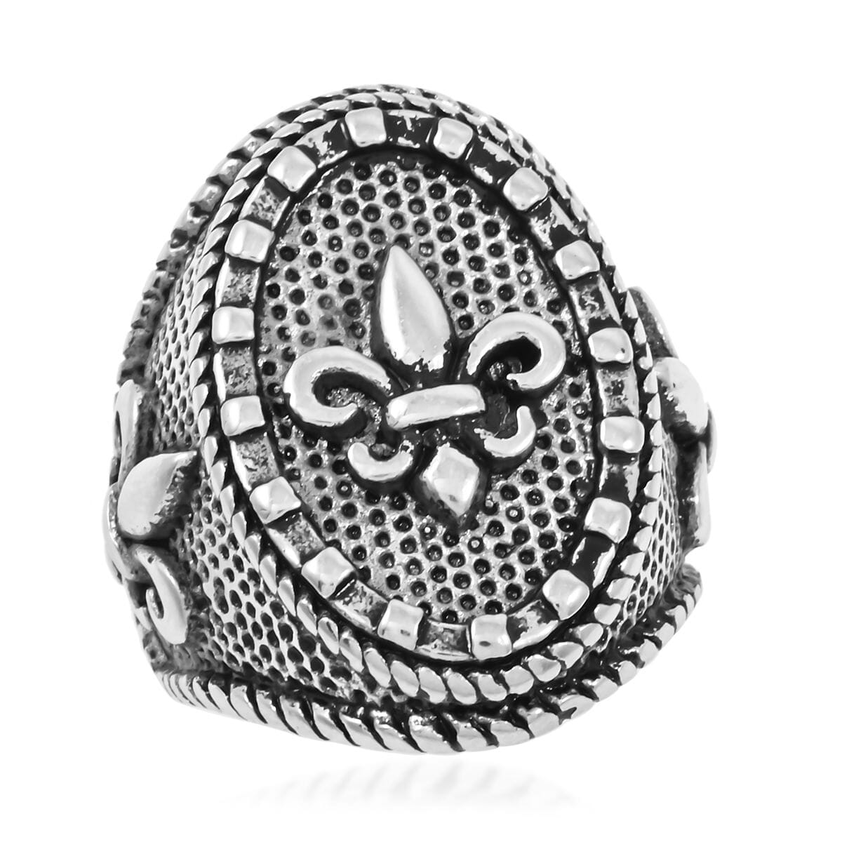 Stainless Steel Decorative Ring (Size 8.0) image number 0