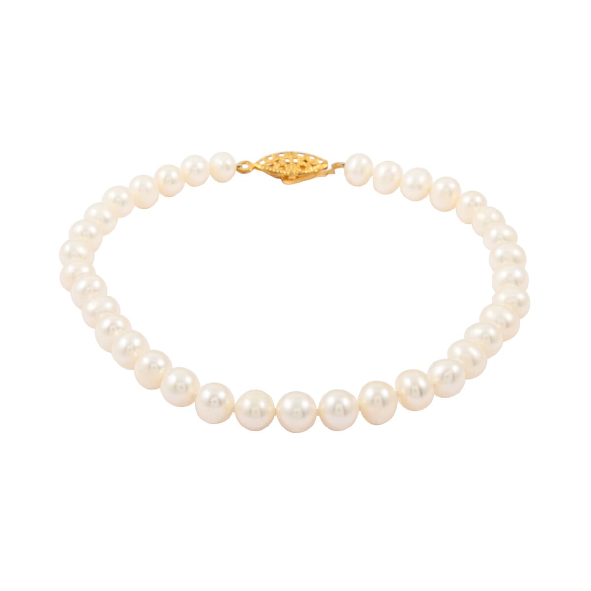 Freshwater Pearl Bracelet in Goldtone (9.00 In) image number 0