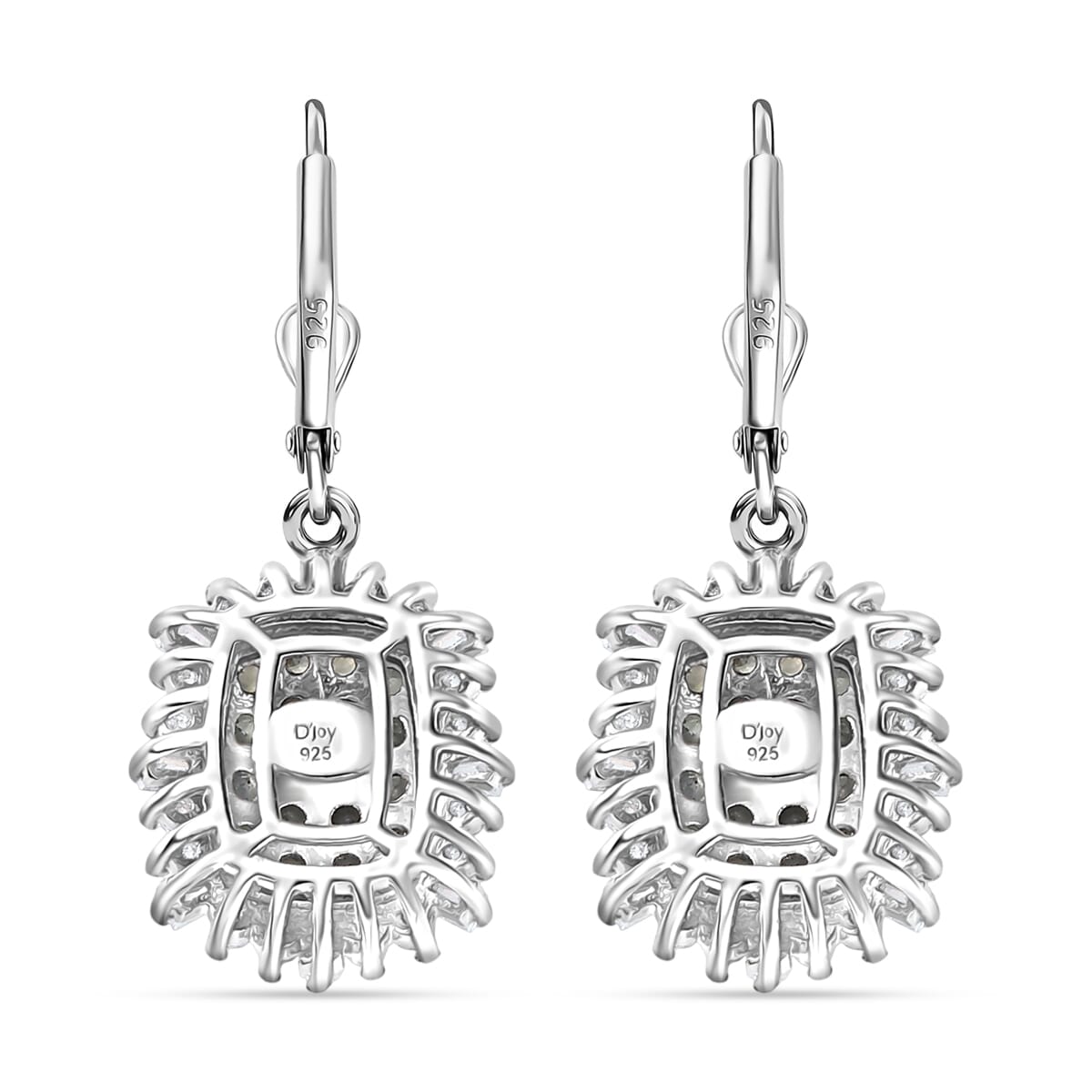 Narsipatnam Alexandrite and Moissanite 2.60 ctw Spray Look Earrings in Rhodium Over Sterling Silver image number 4