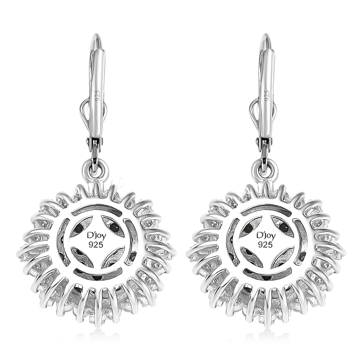 Narsipatnam Alexandrite and Moissanite 2.70 ctw Spray Look Earrings in Rhodium Over Sterling Silver image number 5
