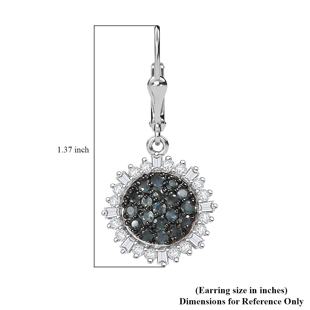 Narsipatnam Alexandrite and Moissanite 2.70 ctw Spray Look Earrings in Rhodium Over Sterling Silver image number 6
