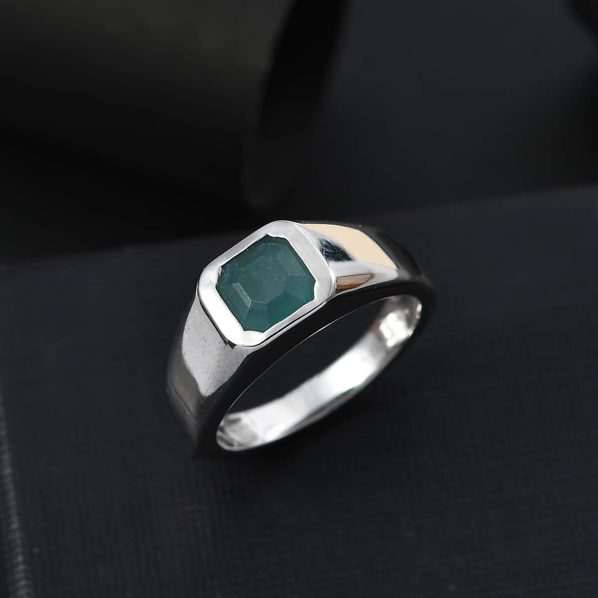 Grandidierite 1.75 ctw Men's Ring in Rhodium Over Sterling Silver (Size 10.0) image number 1