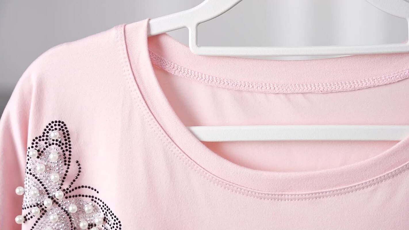Pink Butterfly Crystal Bejeweled Bat Wing Short Sleeve Shirt Working - One Size Fits Most