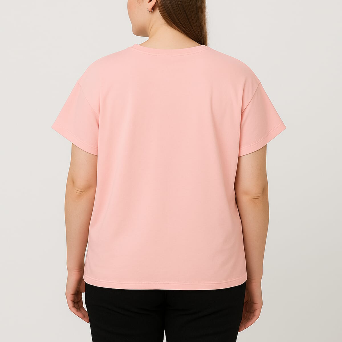 Pink Butterfly Crystal Bejeweled Bat Wing Short Sleeve Shirt Working - One Size Fits Most image number 2