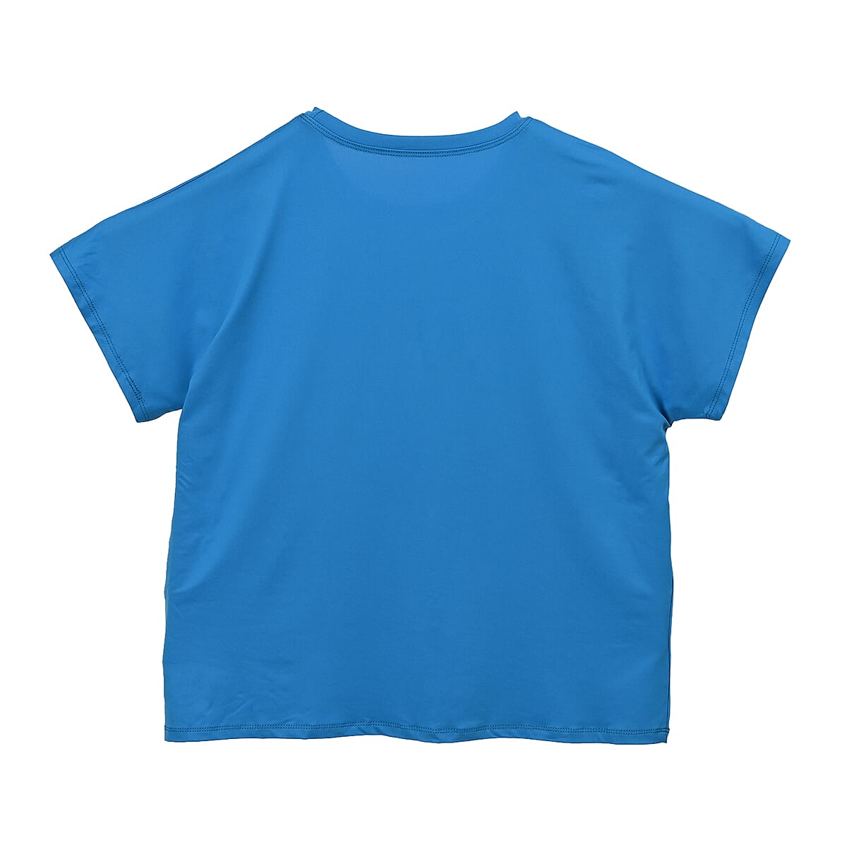 Blue Bike Crystal Bejeweled Bat Wing Short Sleeve Shirt - One Size Fits Most image number 5