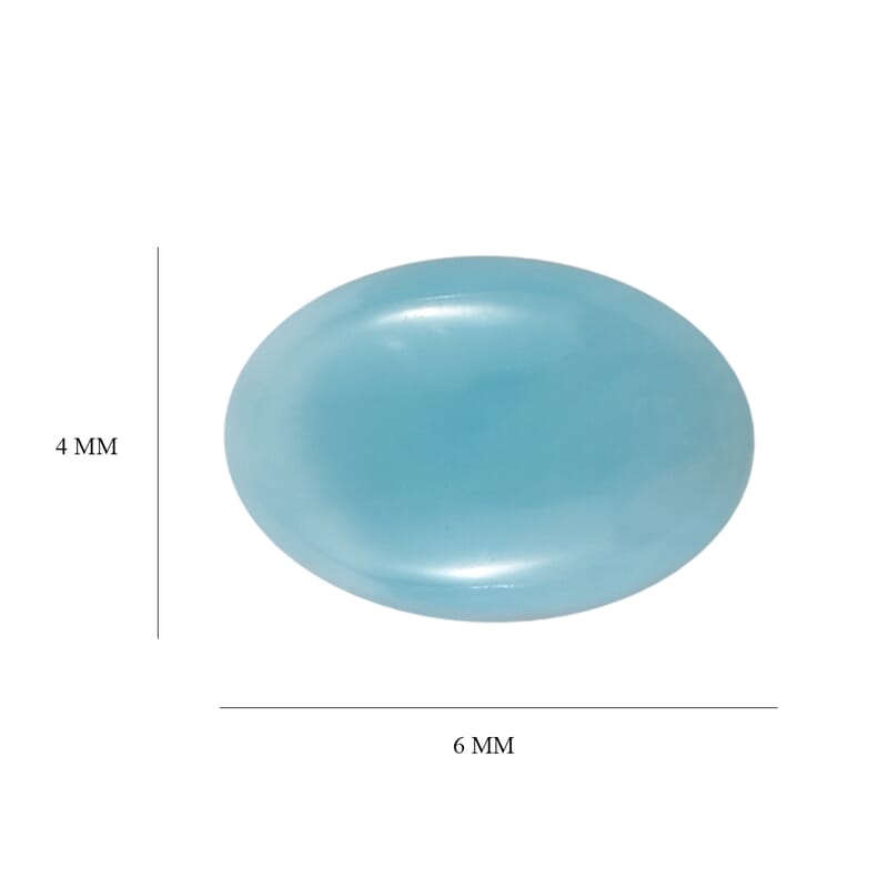 Premium Larimar Set of 4 (Ovl 6x4mm) 1.86 ctw Loose Gemstone