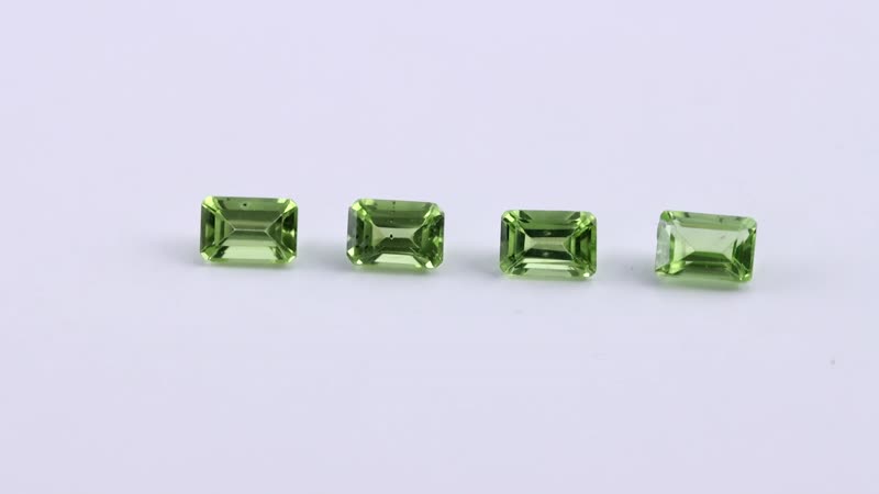 Premium Peridot Set of 4 (Oct 6x4mm) 2.41 ctw Loose Gemstone