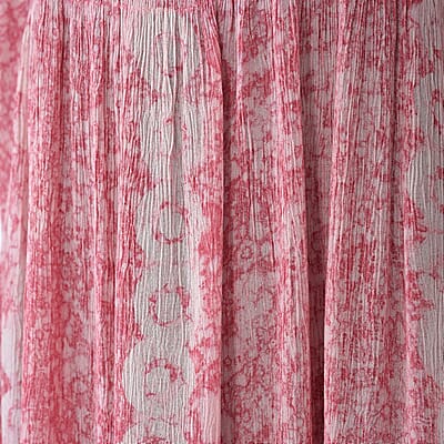 TAMSY Pink Smocked Sleeveless Dress with Kimono Twinset - One Size Fits Most