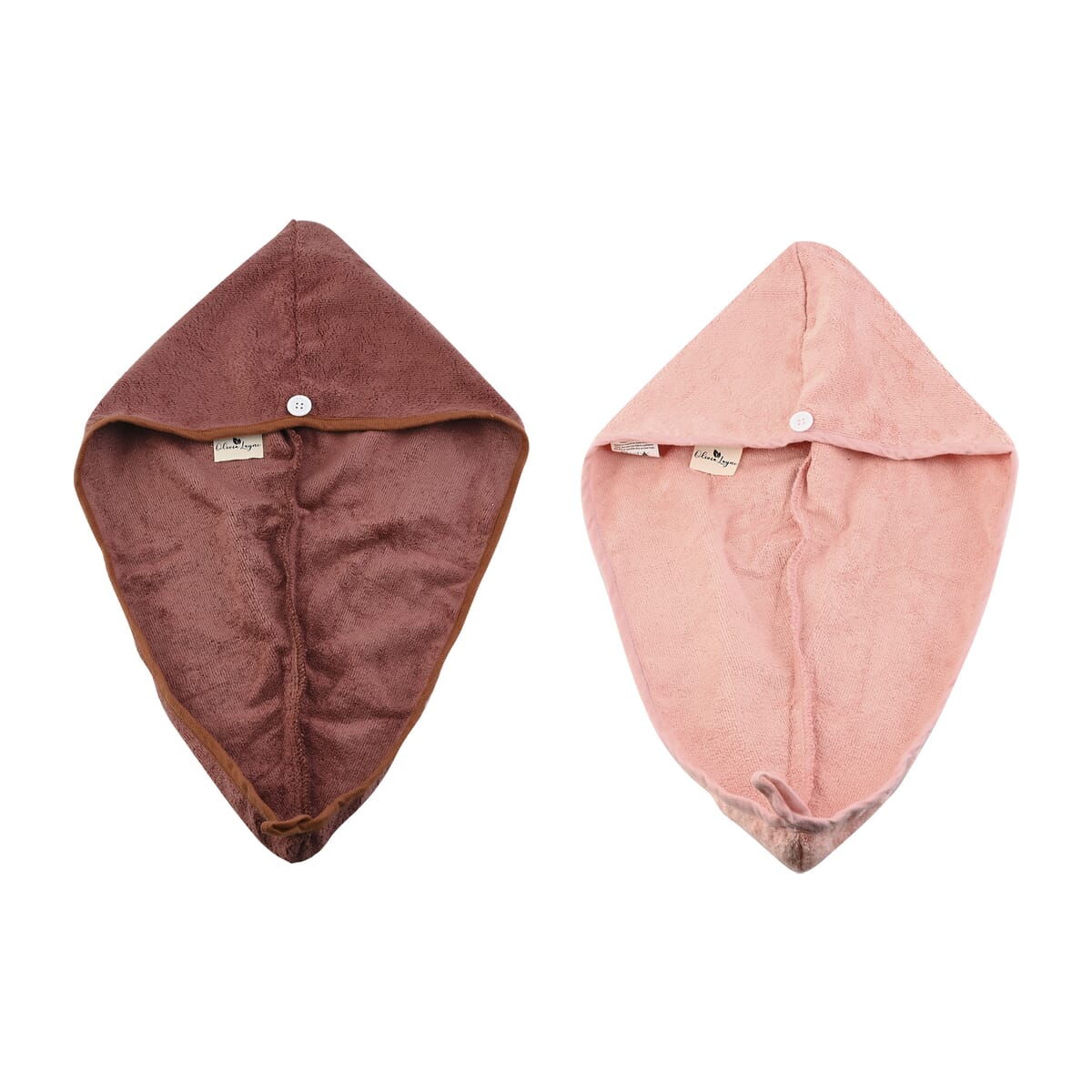 Closeout OliviaLayne 2 Pack Coffee & Pink Turban Set image number 0