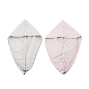 Value Buy Closeout OliviaLayne 2 Pack Gray & Mauve Head Wrap Set