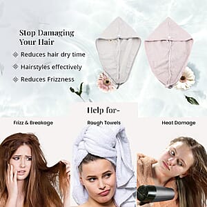 Closeout OliviaLayne 2 Pack Gray & Mauve Head Wrap Set