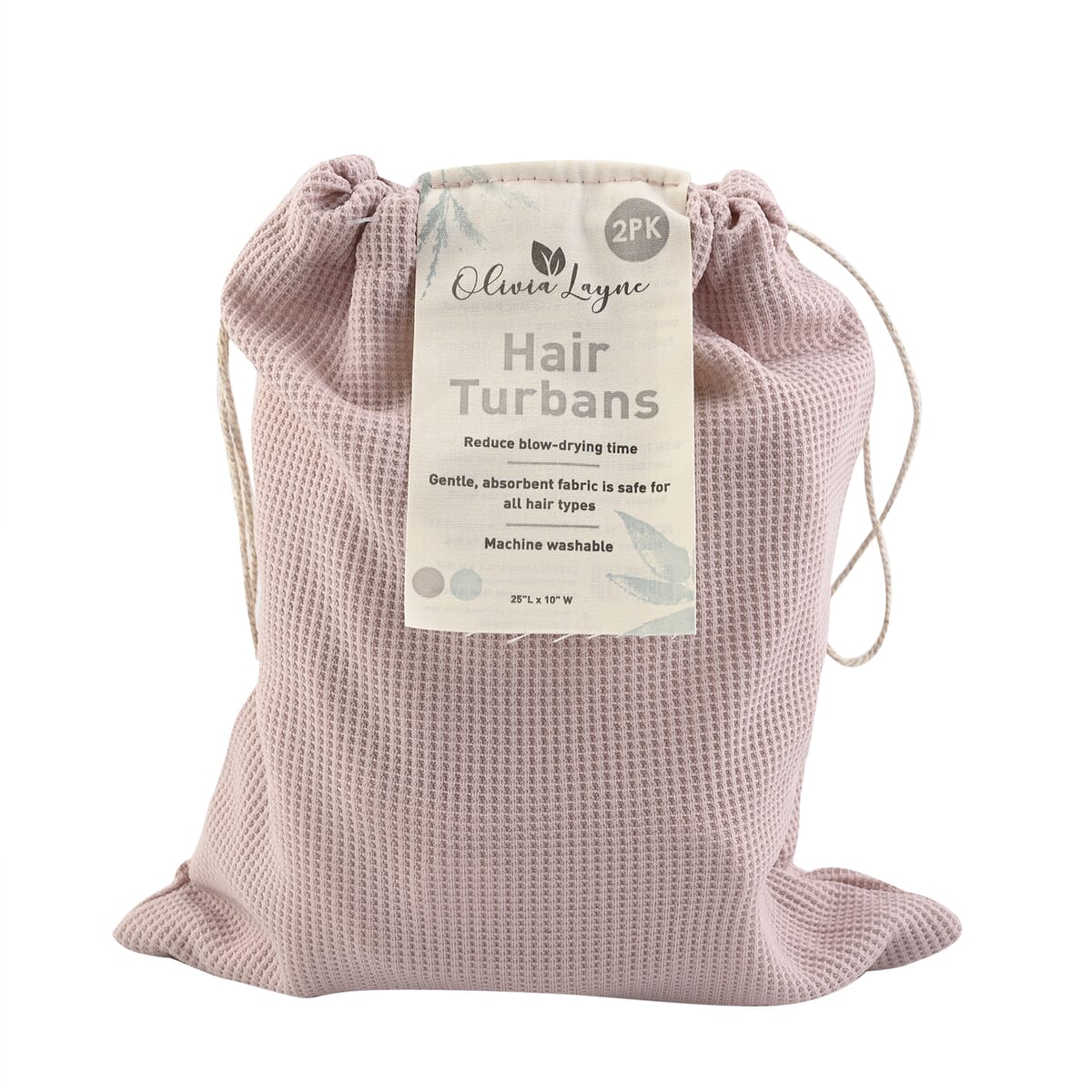 Closeout OliviaLayne 2 Pack Gray & Mauve Head Wrap Set image number 6