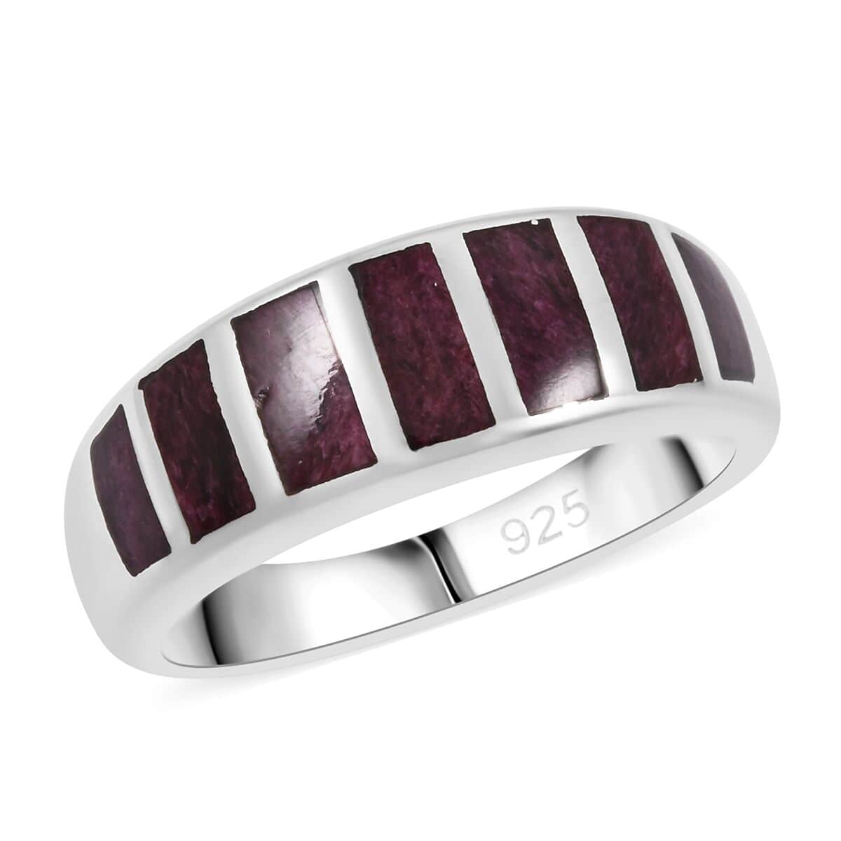 Peruvian Artistry Multi Gemstone Purple 0.60 ctw Ring in Sterling Silver (Size 5.0) image number 0