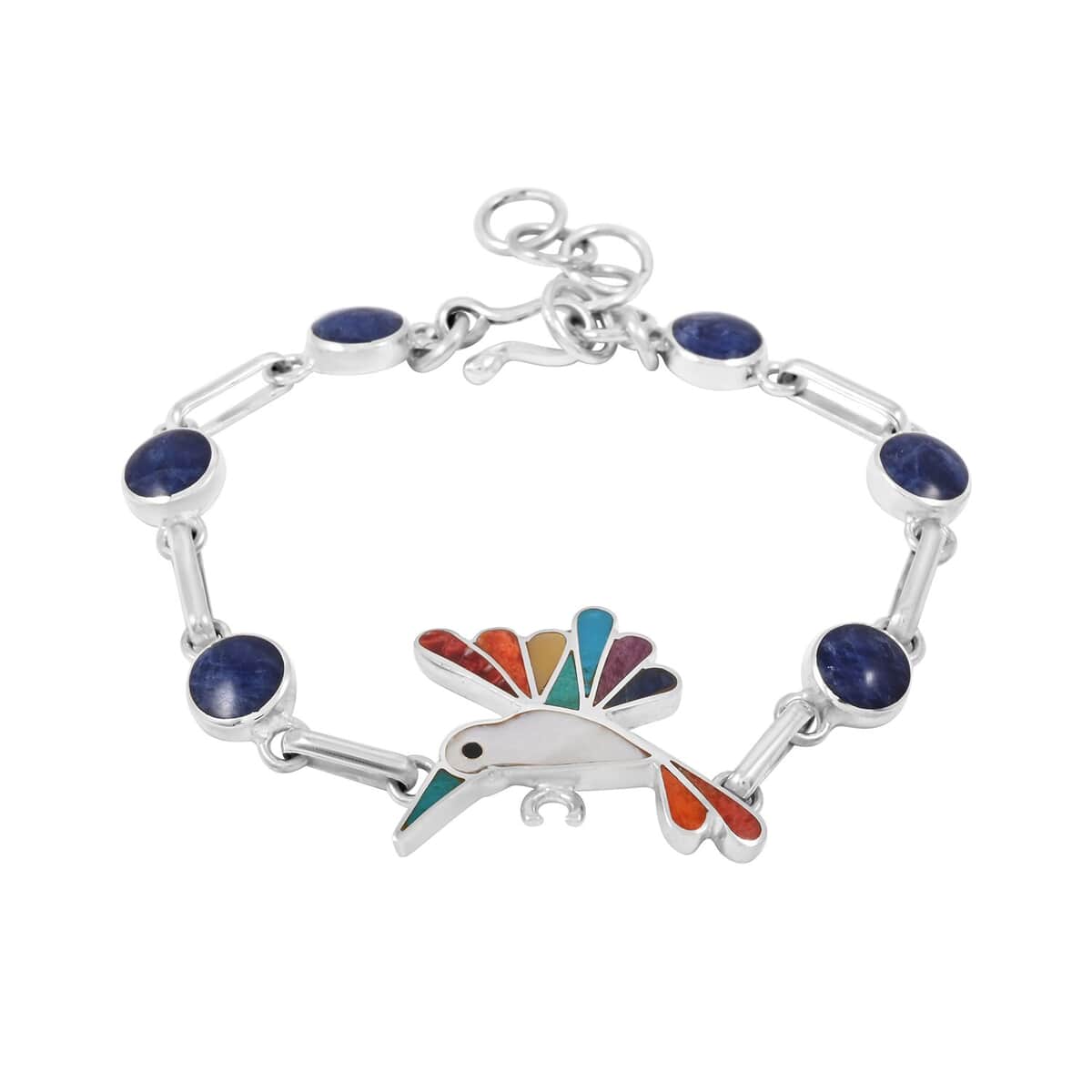 Peruvian Artistry Multi Gemstone Lima Bracelet in Sterling Silver (6.50-7.5In) image number 0