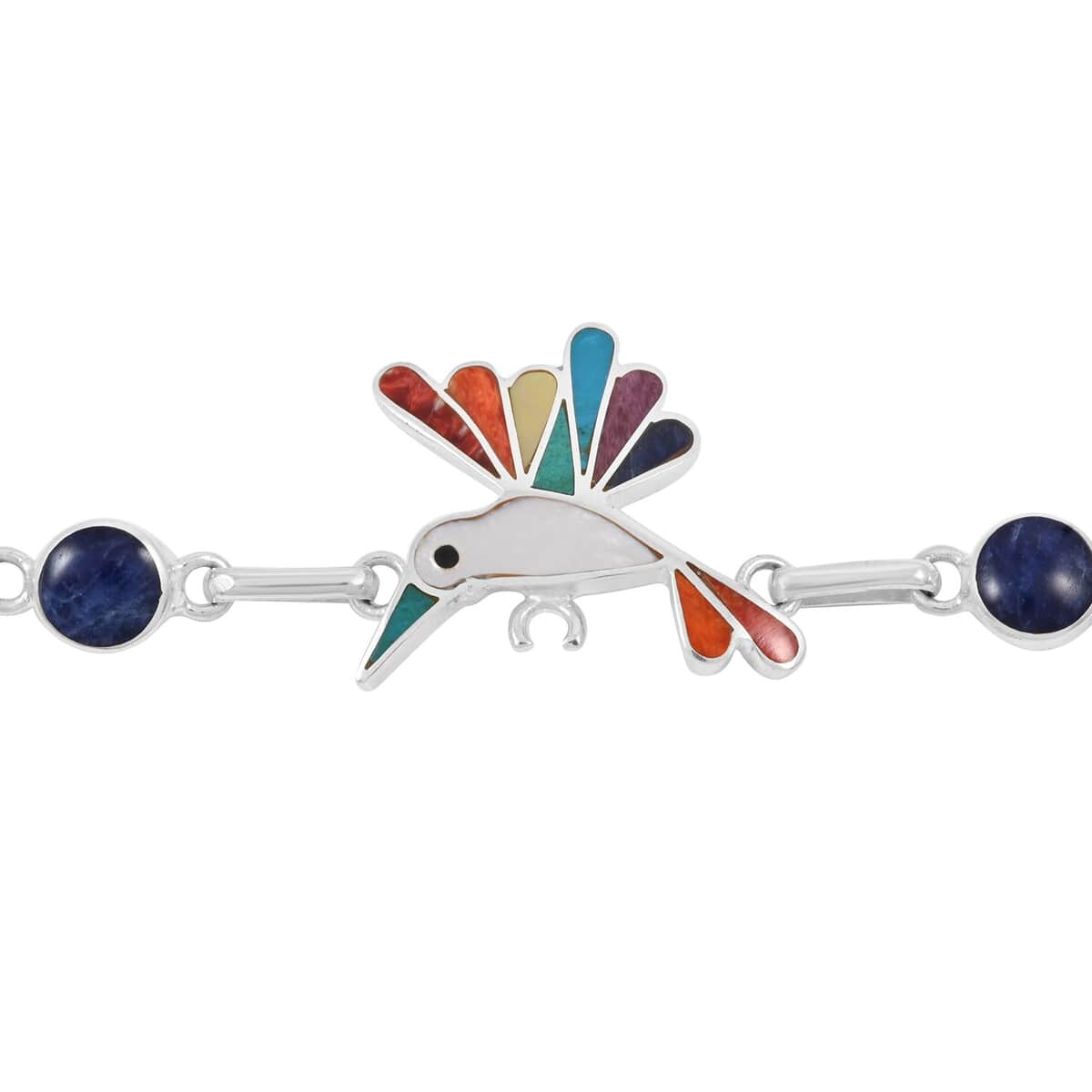 Peruvian Artistry Multi Gemstone Lima Bracelet in Sterling Silver (6.50-7.5In) image number 3