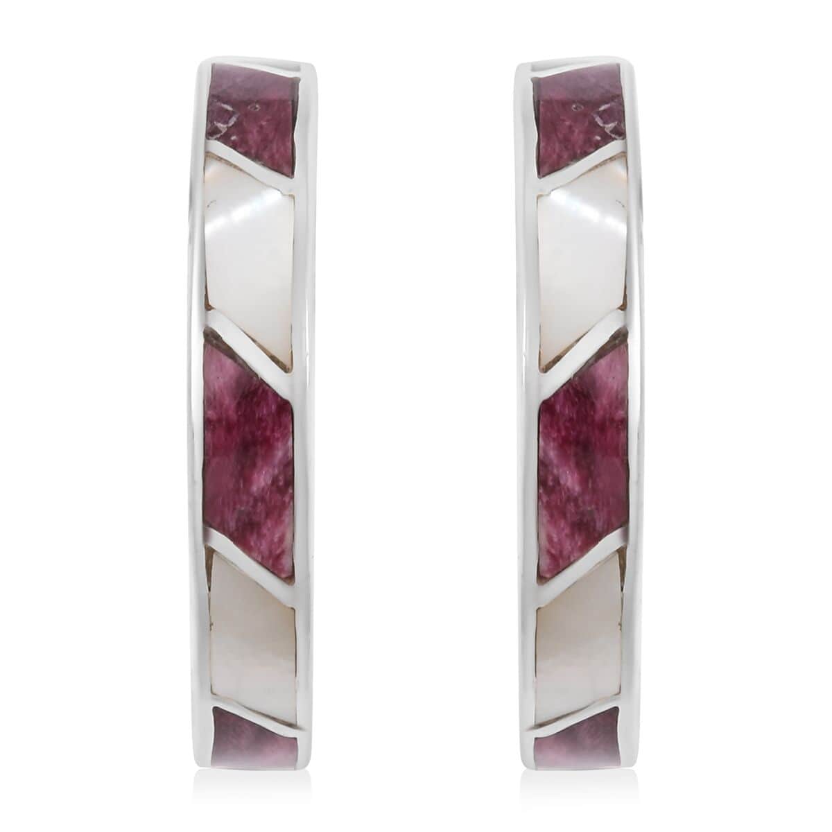 Peruvian Artistry Multi Gemstone White and Purple 1.15 ctw Earrings in Sterling Silver image number 0