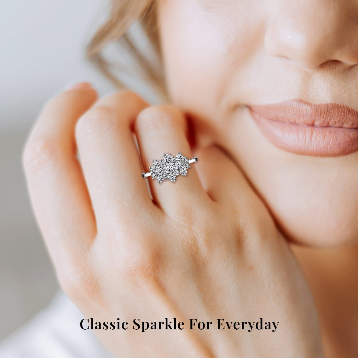Luxuriant Lab Grown Diamond G-H SI 1.00 ctw Boat Shaped Ring in Rhodium Over Sterling Silver (Size 10.0) image number 6