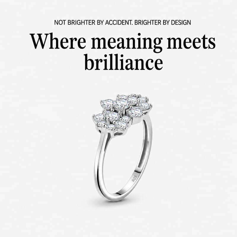 Luxuriant Lab Grown Diamond G-H SI 1.00 ctw Boat Shaped Ring in Rhodium Over Sterling Silver (Size 9.0)