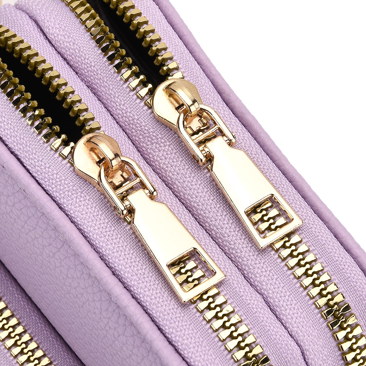 Set of 2Pcs Purple Faux Leather Crossbody Bag with Card Holder