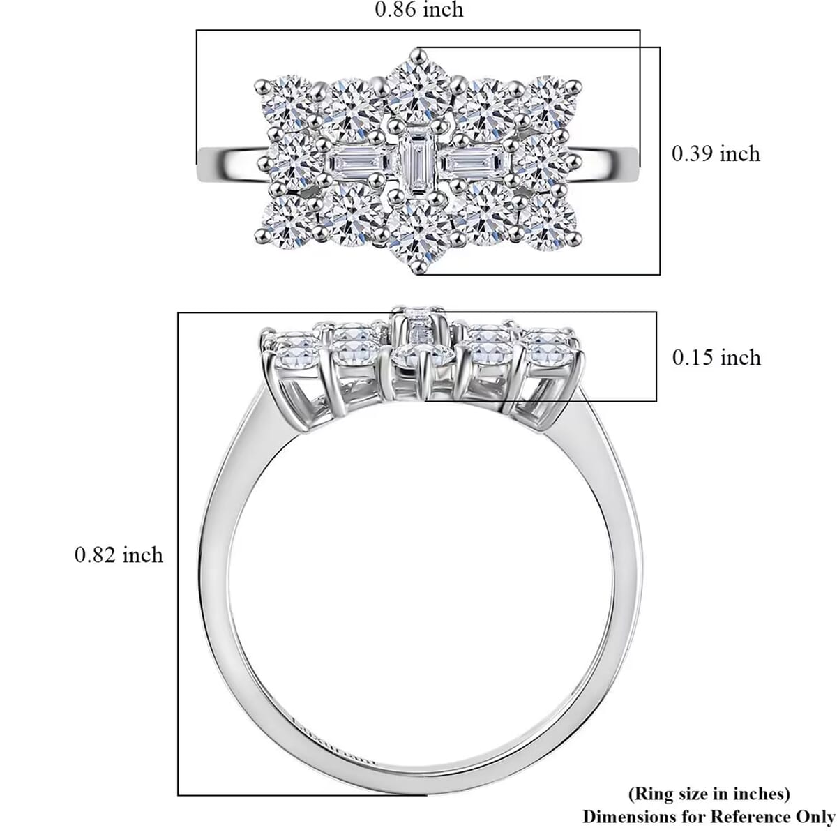 Luxuriant Lab Grown Diamond G-H SI 1.00 ctw Boat Ring in Rhodium Over Sterling Silver (Size 6.0) image number 7