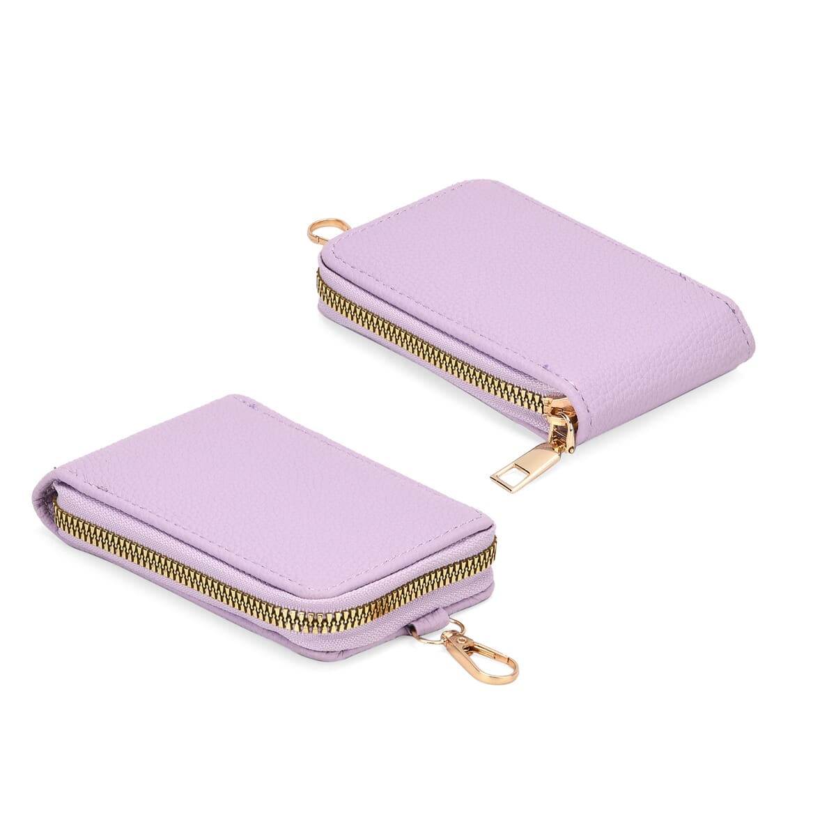 Set of 2Pcs Yellow Faux Leather Crossbody Bag with Card Holder image number 5
