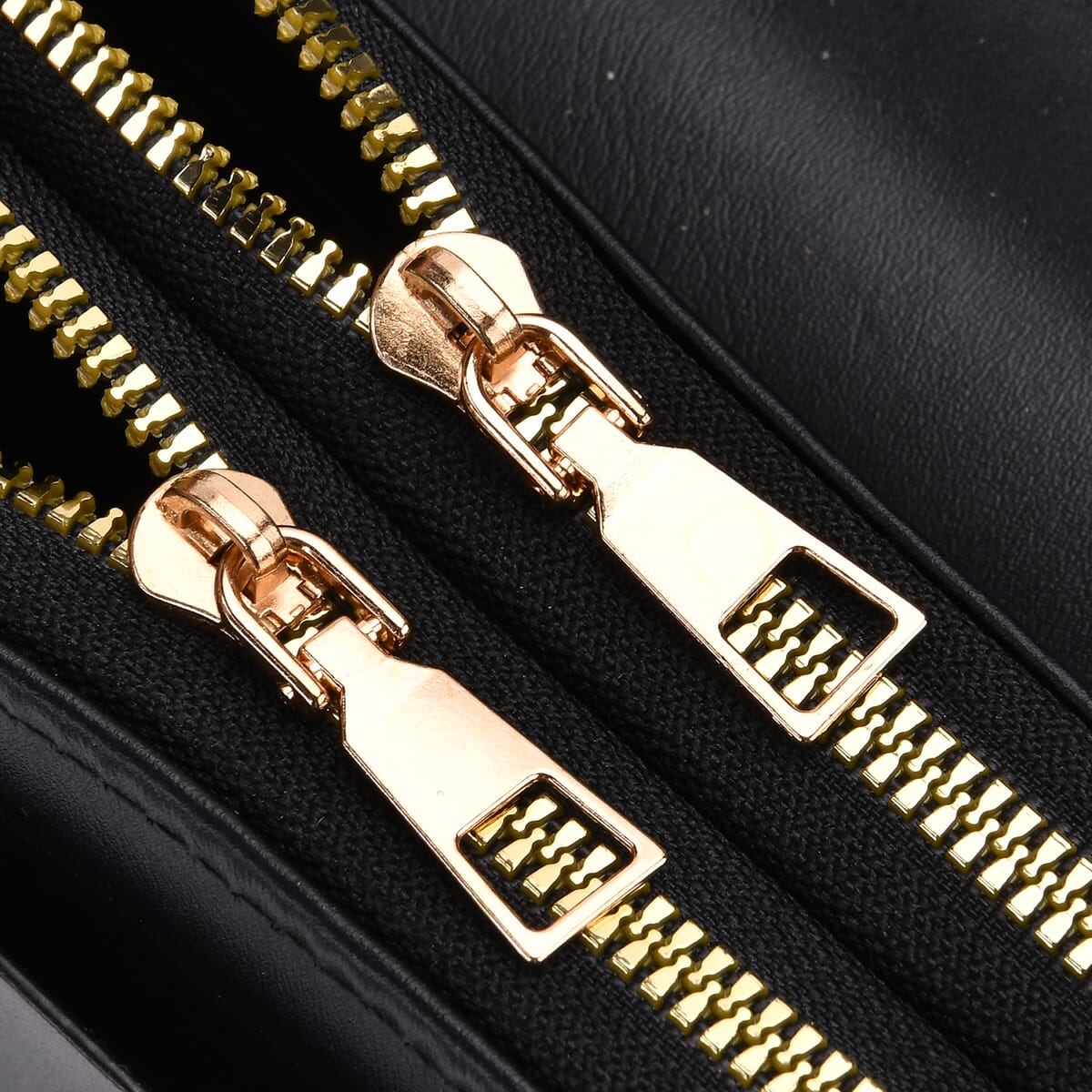 Black Faux Leather Crossbody Bag image number 5