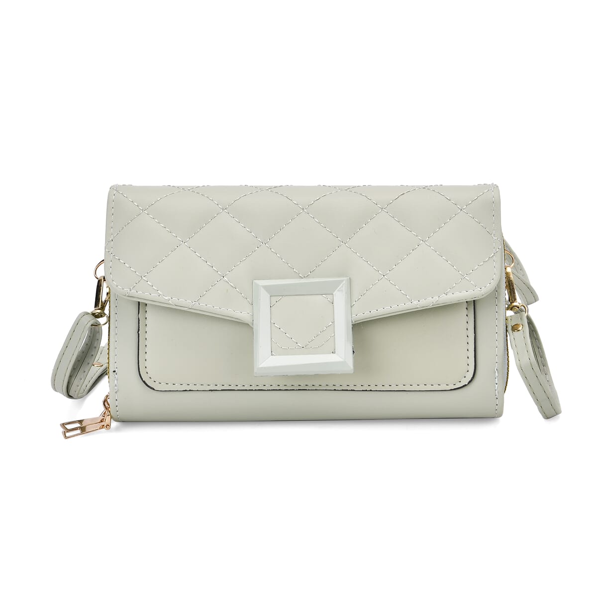 Mint Green Faux Leather Crossbody Bag image number 0