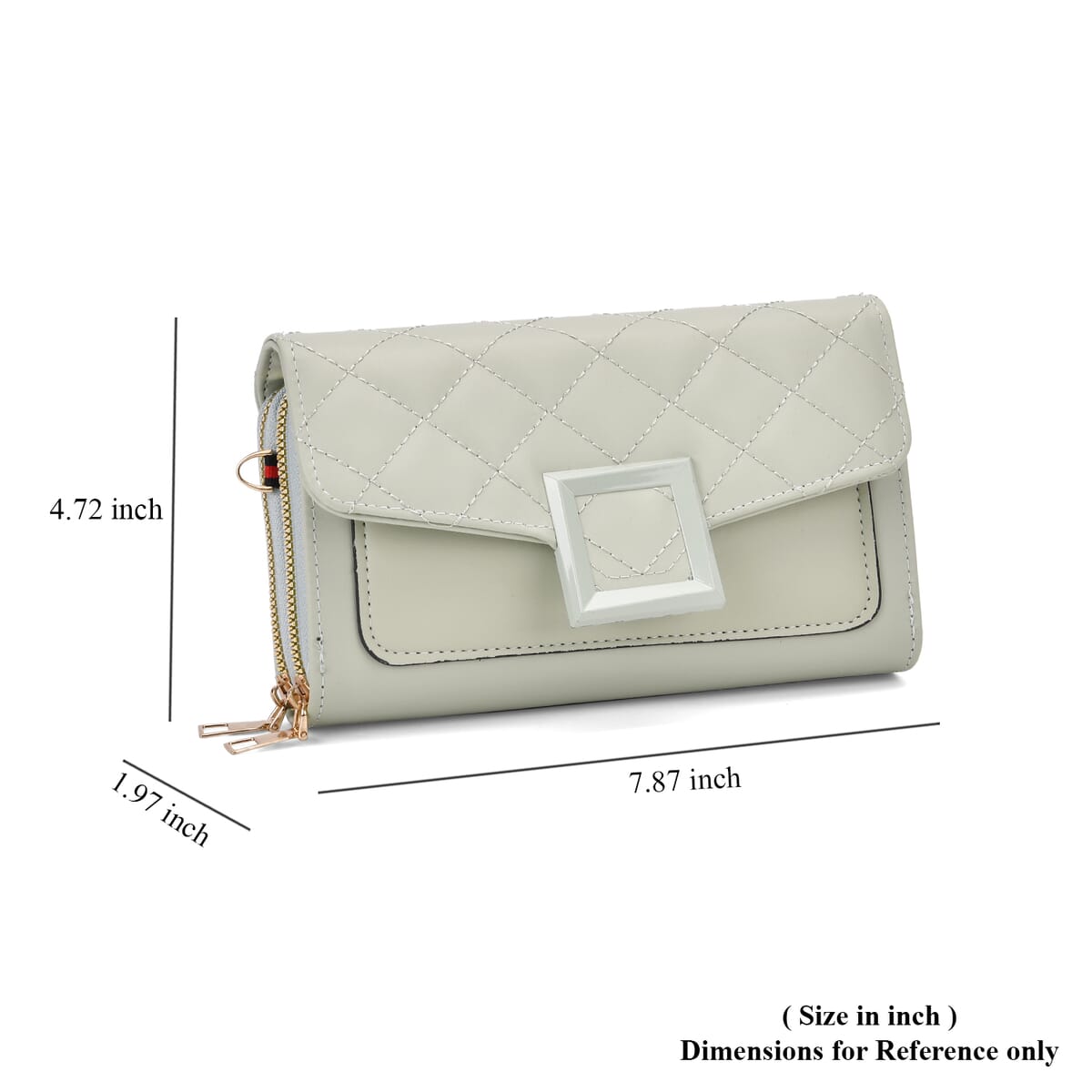 Mint Green Faux Leather Crossbody Bag image number 6