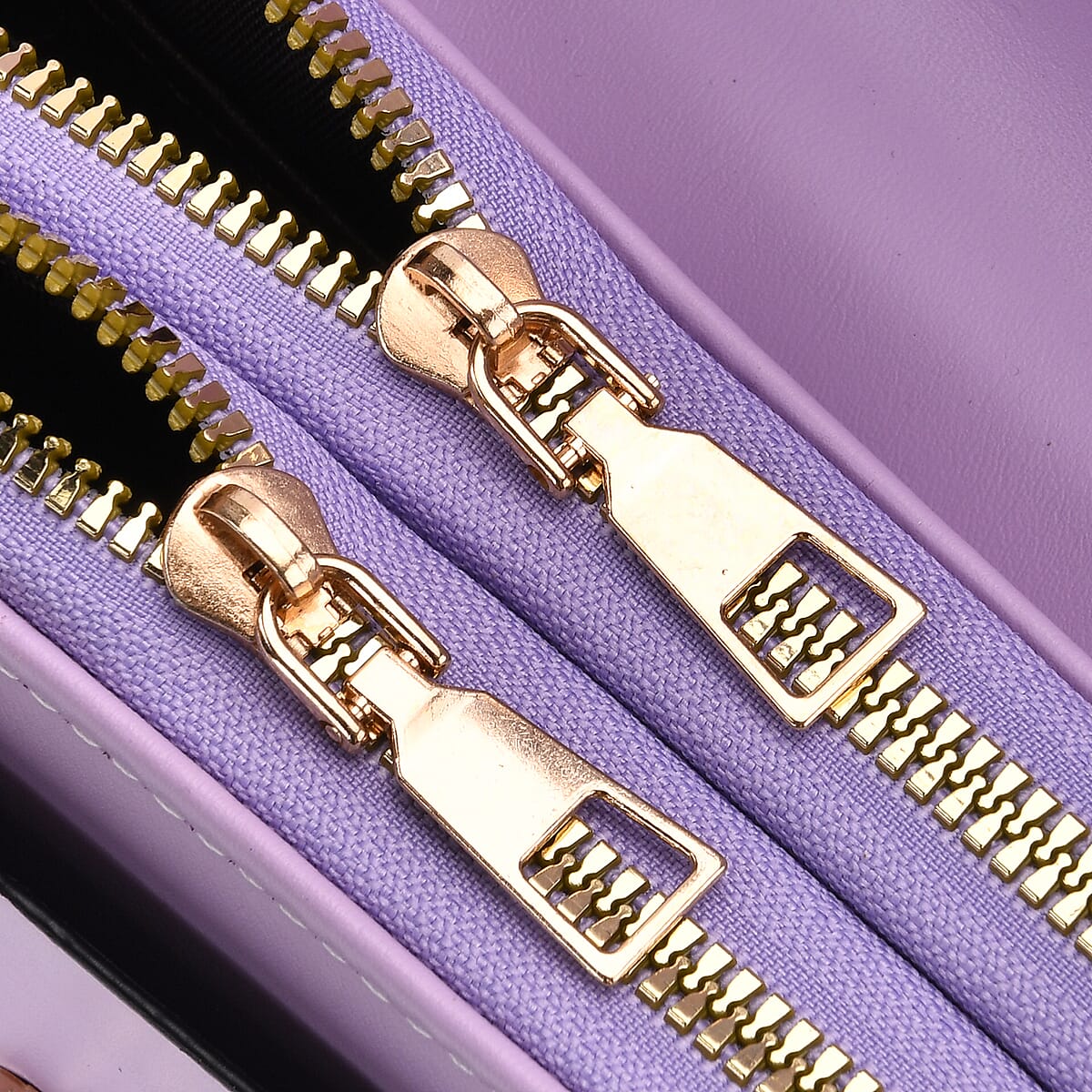 Purple Faux Leather Crossbody Bag image number 5