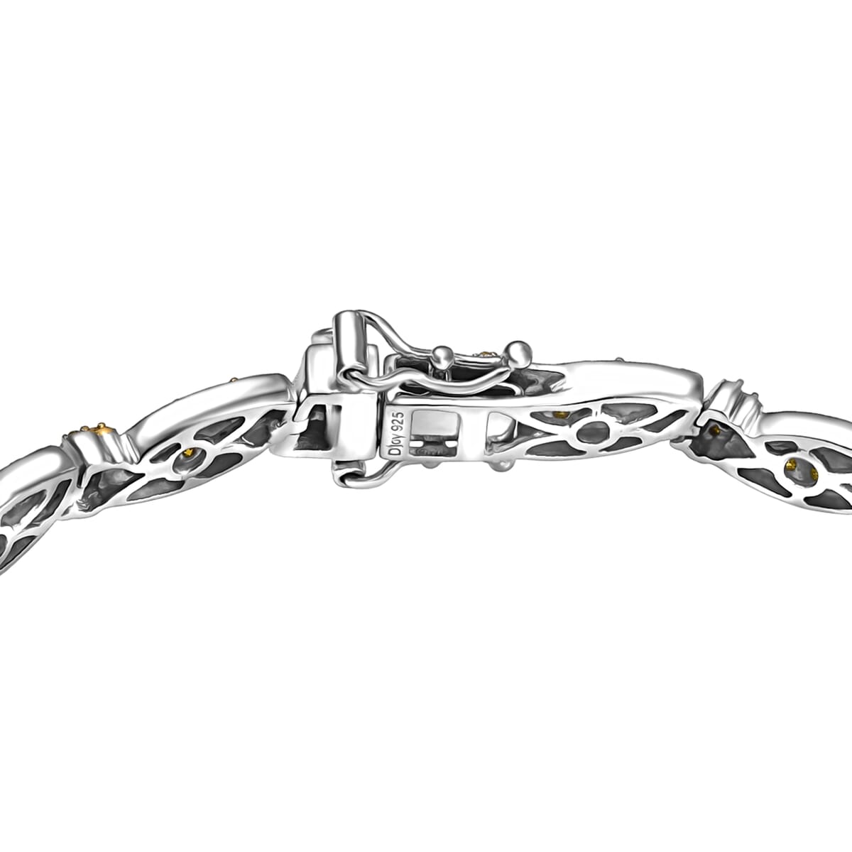 D'Joy Yellow Diamond (IR) 2.00 ctw Bracelet in Rhodium Over Sterling Silver (7.25 In) image number 3