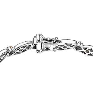 D'Joy Yellow Diamond (IR) 2.00 ctw Bracelet in Rhodium Over Sterling Silver (7.25 In)